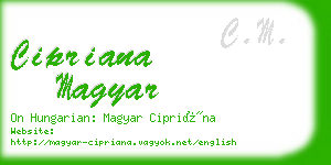 cipriana magyar business card